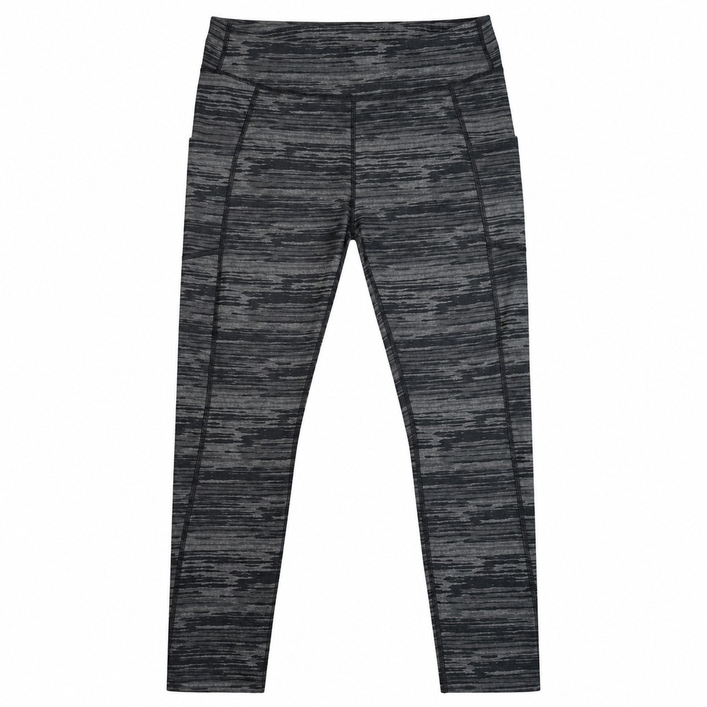Pact On The Go-To Pocket Leggings Women XL Gray Space Dye Organic Cotton 7/8